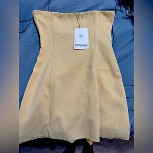 Brad new strapless yellow dress with tags